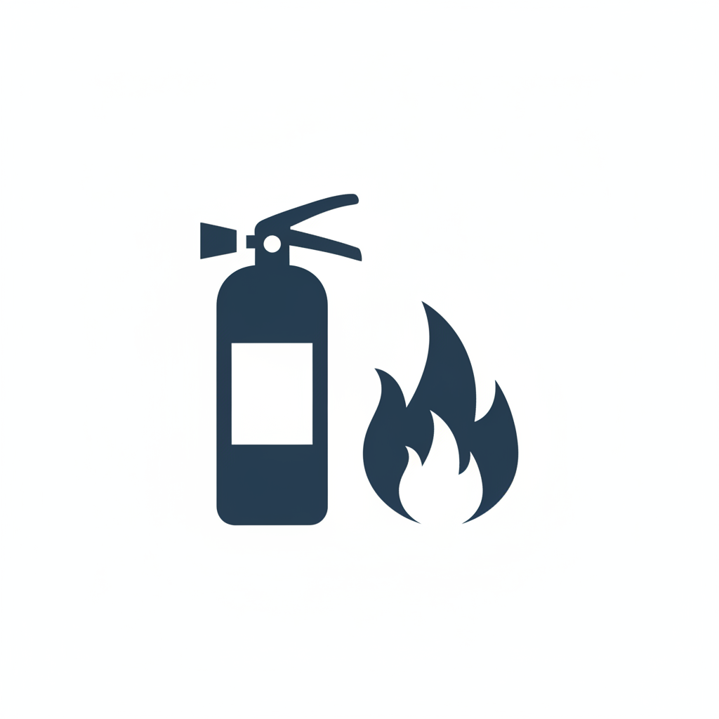 Icon representing fire safety and fire warden training