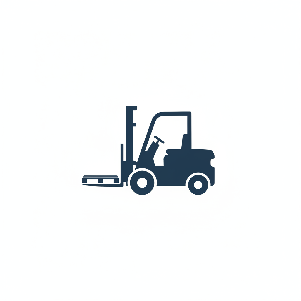 Icon representing forklift and materials handling equipment training