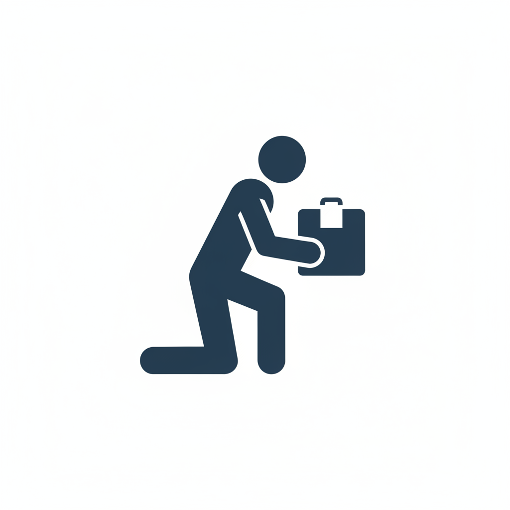 Icon representing manual handling and people moving training
